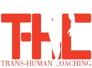 THC Trans-Human Coaching® Logo negative version